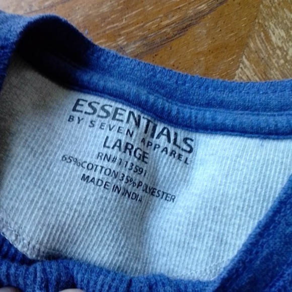 🍀Blue Thermal With Buttons ... Essentials by Seven Apparel!!!! - Picture 2 of 5